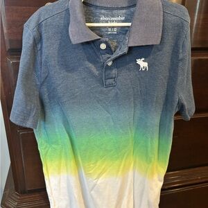 Abercrombie & Fitch Kids Blue and Green Polo Shirt